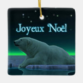 Joyeux Noё l - Ice Edge Polar Beer Keramisch Ornament (Voorkant)