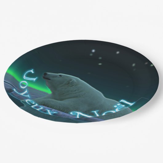 Joyeux Noё l - Ice Edge Polar Beer Papieren Bordje (Gekanteld)