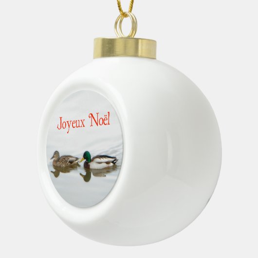 Joyeux Noё l - Mallards Keramische Bal Ornament (Rechts)