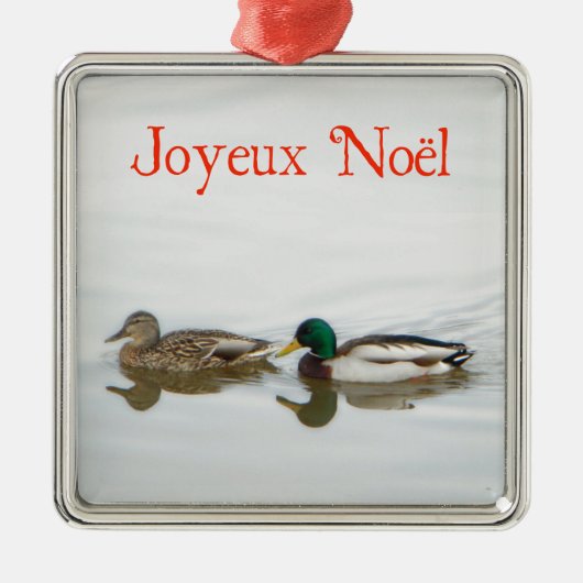 Joyeux Noё l - Mallards Metalen Ornament (Voorkant)