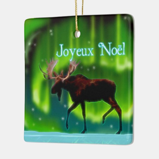 Joyeux Noё l - Northern Lights Moose Keramisch Ornament (Links)