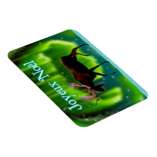 Joyeux Noё l - Northern Lights Moose Magneet (Rechterzijde)