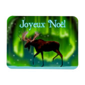 Joyeux Noё l - Northern Lights Moose Magneet (Horizontaal)