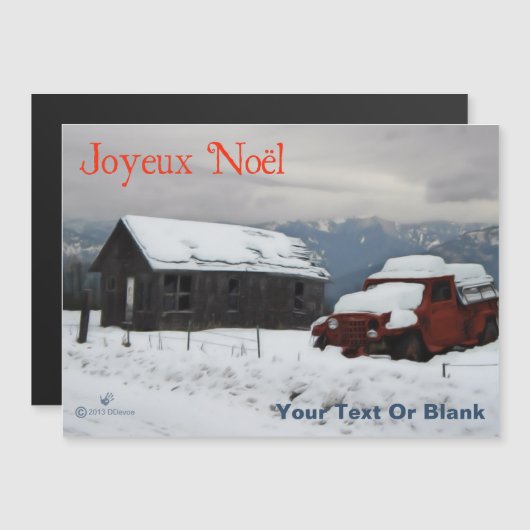Joyeux Noё l - Old Red Truck (Voorkant / Achterkant)