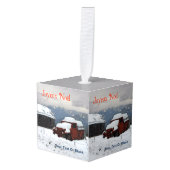 Joyeux Noё l - Old Red Truck Decoratie (Voorkant hoekig)