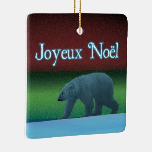 Joyeux Noё l - Polar Lights Polar Beer Keramisch Ornament (Rechts)