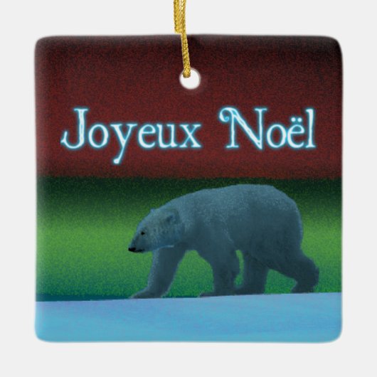 Joyeux Noё l - Polar Lights Polar Beer Keramisch Ornament (Voorkant)