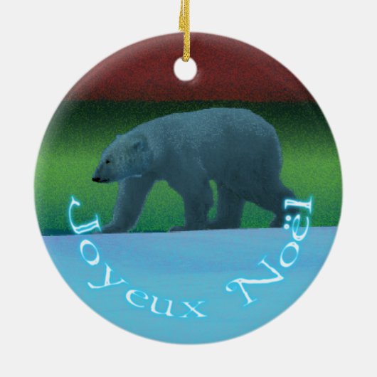Joyeux Noё l - Polar Lights Polar Beer Keramisch Ornament (Achterkant)
