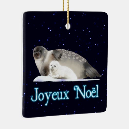 Joyeux Noё l - Ringed zegel Keramisch Ornament (Rechts)