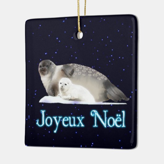 Joyeux Noё l - Ringed zegel Keramisch Ornament (Links)