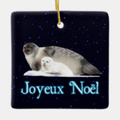 Joyeux Noё l - Ringed zegel Keramisch Ornament (Voorkant)