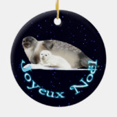 Joyeux Noё l - Ringed zegel Keramisch Ornament (Achterkant)