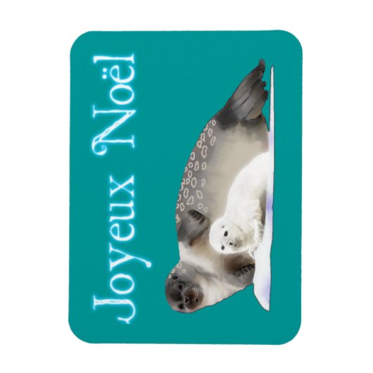 Joyeux Noё l - Ringed zegel Magneet (Verticaal)