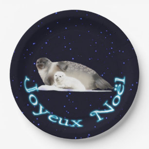 Joyeux Noё l - Ringed zegel Papieren Bordje