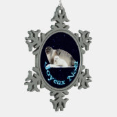 Joyeux Noё l - Ringed zegel Tin Sneeuwvlok Ornament (Links)