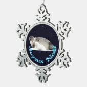 Joyeux Noё l - Ringed zegel Tin Sneeuwvlok Ornament (Rechts)