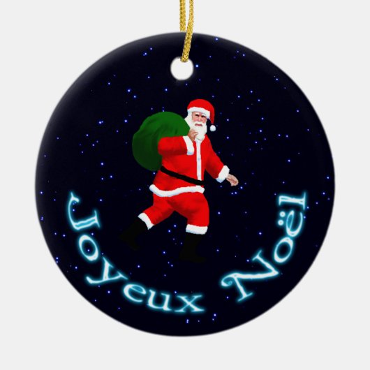 Joyeux Noё l - Santa Claus Keramisch Ornament (Voorkant)