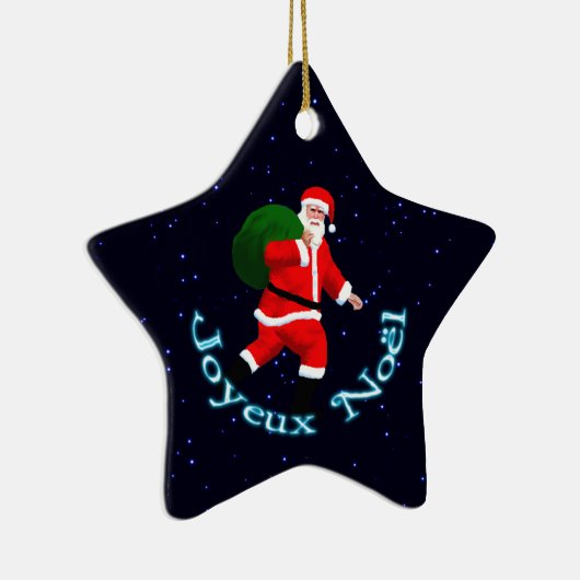 Joyeux Noё l - Santa Claus Keramisch Ornament (Rechts)