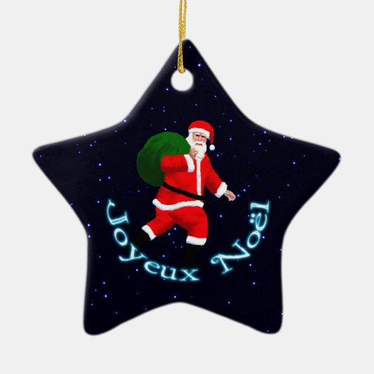 Joyeux Noё l - Santa Claus Keramisch Ornament (Voorkant)