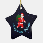 Joyeux Noё l - Santa Claus Keramisch Ornament (Links)