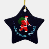 Joyeux Noё l - Santa Claus Keramisch Ornament (Achterkant)