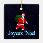Joyeux Noё l - Santa Claus Keramisch Ornament (Achterkant)