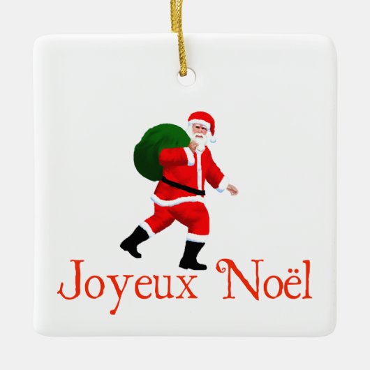 Joyeux Noё l - Santa Claus Keramisch Ornament (Voorkant)