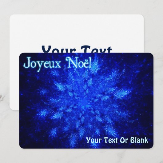 Joyeux Noё l - Snowburst Feestdagenkaart (Voorkant / Achterkant)