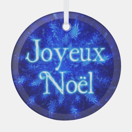 Joyeux Noё l - Snowburst Glas Ornament (Voorkant)