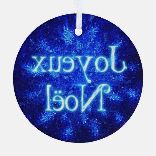 Joyeux Noё l - Snowburst Glas Ornament (Achterkant)