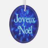Joyeux Noё l - Snowburst Glas Ornament (Voorkant Rechts)