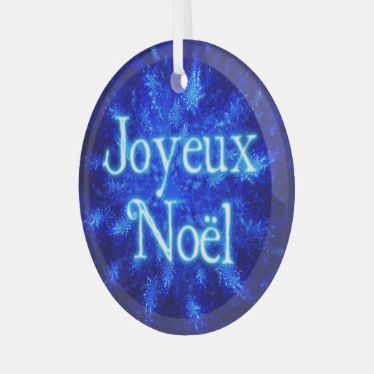 Joyeux Noё l - Snowburst Glas Ornament (Voorkant links)
