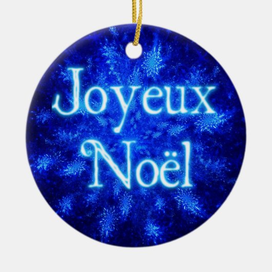 Joyeux Noё l - Snowburst Keramisch Ornament (Voorkant)