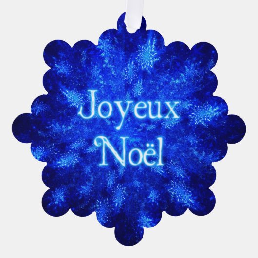 Joyeux Noё l - Snowburst Ornament Kaart (Voorkant)