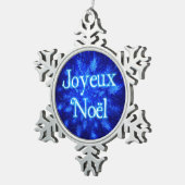 Joyeux Noё l - Snowburst Tin Sneeuwvlok Ornament (Rechts)