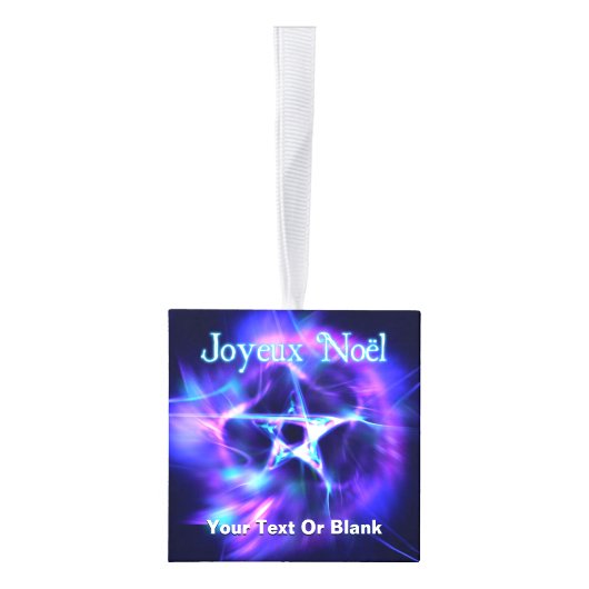 Joyeux Noёl - Bright Star Cube Ornament (Rechts)