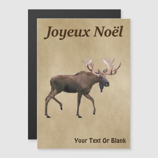 Joyeux Noёl - Bull Moose Op Oud Papier (Voorkant / Achterkant)
