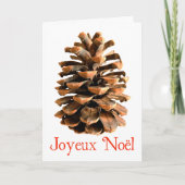 Joyeux Noёl - Jeruzalem Pine Cone Feestdagen Kaart (Voorkant)