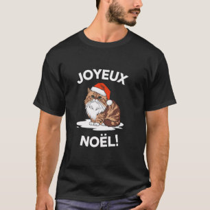 Joyeux no l Perzische Kat Kerstman T-shirt