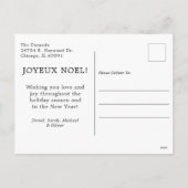 Joyeux Noel 3 foto Feestdagenkaart (Achterkant)