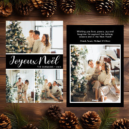 Joyeux Noel 4 Foto Flat Holiday Kaart