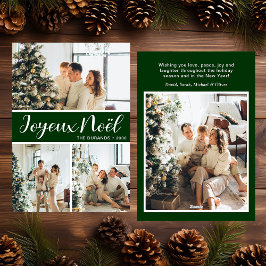 Joyeux Noel 4 Foto Flat Holiday Kaart