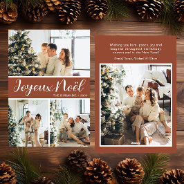 Joyeux Noel 4 Foto Flat Holiday Kaart
