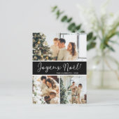 Joyeux Noel 4 Foto Vakantie Briefkaart (Staand voorkant)