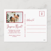 Joyeux Noel 4 Foto Vakantie Briefkaart (Achterkant)