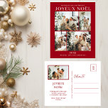Joyeux Noel 5 foto Feestdagenkaart<br><div class="desc">Dit fantastische 5 foto vakantie briefkaart met "Joyeux Noel!" in een modern lettertype en uw familienaam en jaar in een fris en fris traditioneel lettertype, zowel in wit als in rood, is ideaal om naar uw familie en vrienden te sturen. Iedereen zal het leuk vinden om nieuwe foto's van je...</div>