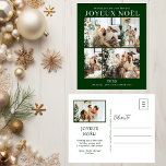 Joyeux Noel 5 foto Feestdagenkaart<br><div class="desc">Dit fantastische 5 foto vakantie briefkaart met "Joyeux Noel!" in een modern lettertype en uw familienaam en jaartal in een fris en fris traditioneel lettertype, beide in wit op donkergroen, is ideaal om naar uw familie en vrienden te sturen. Iedereen zal het leuk vinden om nieuwe foto's van je familie...</div>