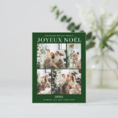 Joyeux Noel 5 foto Feestdagenkaart (Staand voorkant)