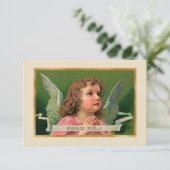 Joyeux Noel Angel Kaart of Uitnodiging (Staand voorkant)