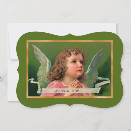 Joyeux Noel Angel Kaart of Uitnodiging (Voorkant)